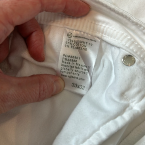 NWOT AG Men’s Everett Slim Straight White Jeans - Picture 8 of 8